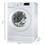 Refurbished Indesit BWE71452WUKN Freestanding 7KG 1400 Spin Washing Machine White