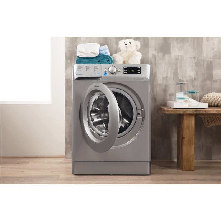 Indesit BWE91484XSUK Innex 9kg 1400rpm Freestanding Washing Machine - Silver
