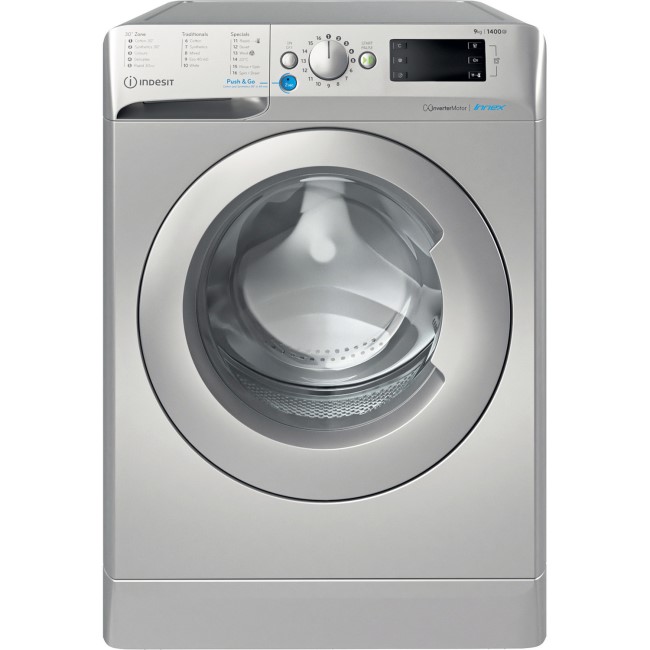 Indesit Innex 9kg 1400rpm Washing Machine - Silver