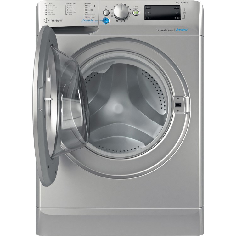 Indesit Innex 9kg 1400rpm Washing Machine - Silver