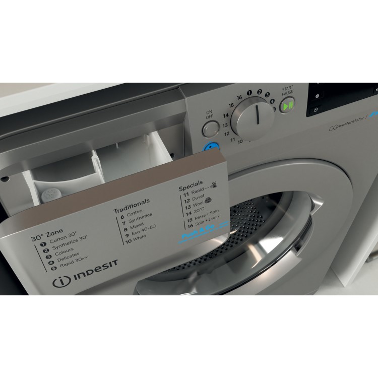Indesit Innex 9kg 1400rpm Washing Machine - Silver
