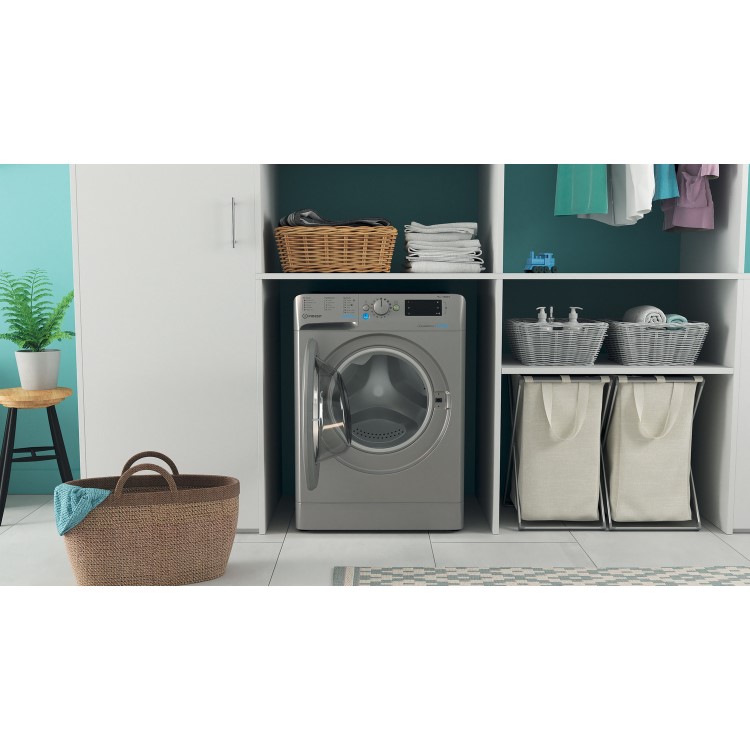 Indesit Innex 9kg 1400rpm Washing Machine - Silver