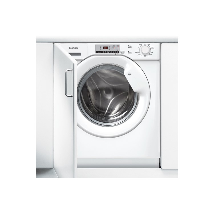GRADE A1 - Baumatic BWMI148D-80 8kg 1400rpm Integrated Washing Machine
