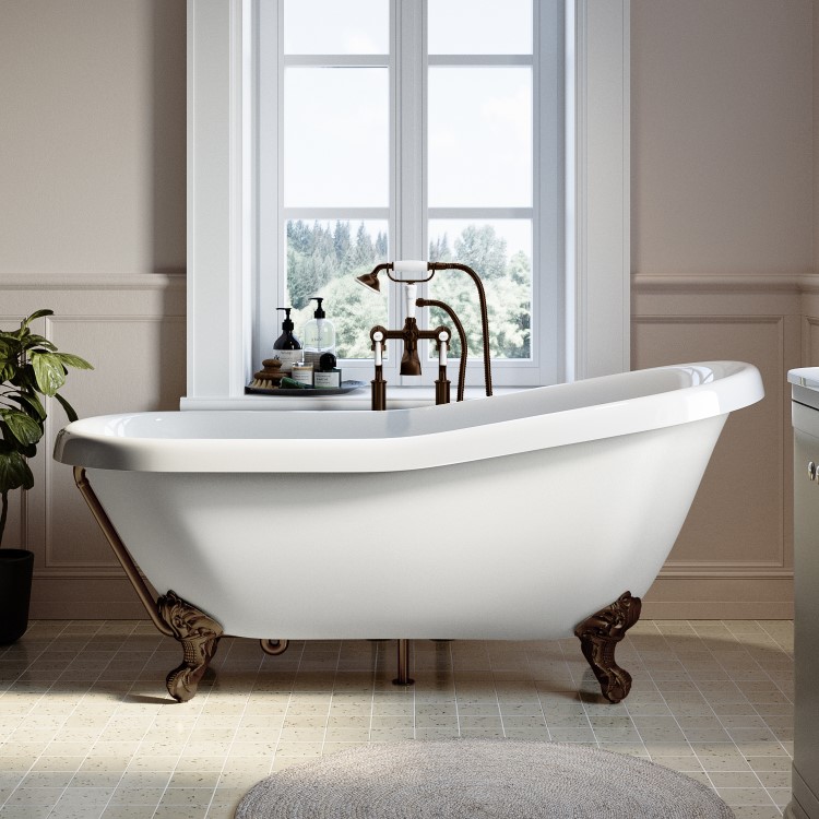 Brushed Bronze Traditional Exposed Bath Waste & Overflow - Park Royal