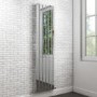 Vega Flat Single Panel Chrome Vertical Radiator - 1800 x 450mm 