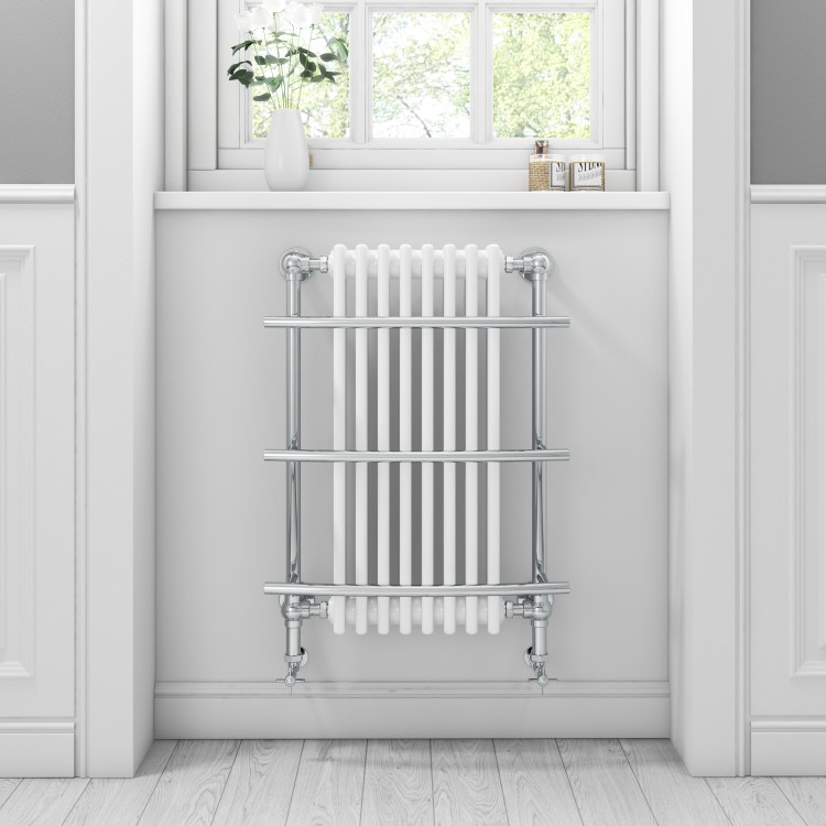 Huntington Wall Hung Traditional Bathroom Towel Radiator - 1000 x 630mm