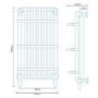 Huntington Wall Hung Traditional Bathroom Towel Radiator - 1000 x 630mm