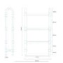 Camden Floorstanding Traditional Heated Double Towel Rail - 778 x 683mm