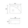 Eton Wall Hung Cloakroom Basin Left Handed