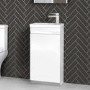 420mm Vanity Basin Unit - White Single Door Unit - Vigo Range
