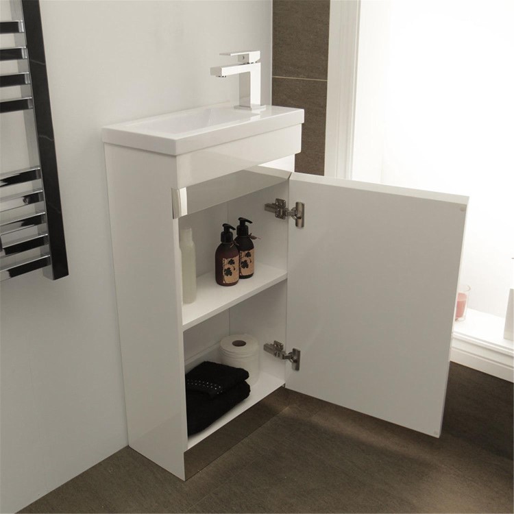 420mm Vanity Basin Unit - White Single Door Unit - Vigo Range