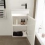 420mm Vanity Basin Unit - White Single Door Unit - Vigo Range