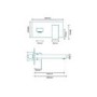 GRADE A2 - Wall Mounted Chrome Basin Mixer Tap - Cube