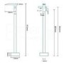 GRADE A1 - Tabor Waterfall Freestanding Bath Shower Mixer