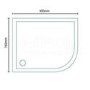 GRADE A1 - Offset Quadrant Right Hand Low Profile Shower Tray 900 x 760mm - Ultralite