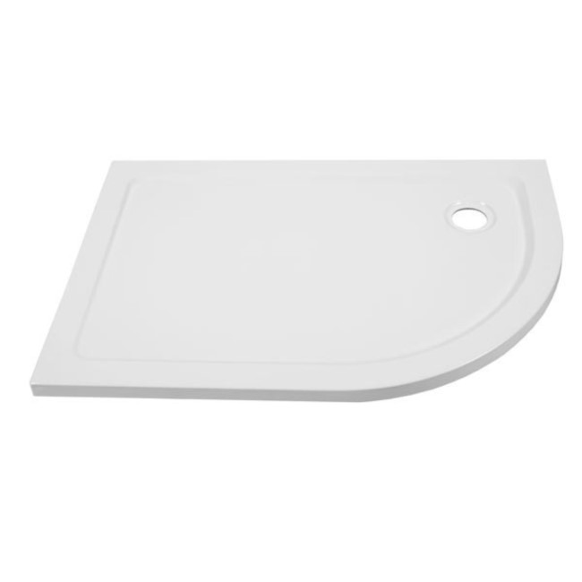 GRADE A1 - Offset Quadrant Right Hand Low Profile Shower Tray 1200 x 800mm - Ultralite