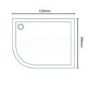 Ultralite 1200 x 900 Left Hand Offset Quadrant Shower Tray