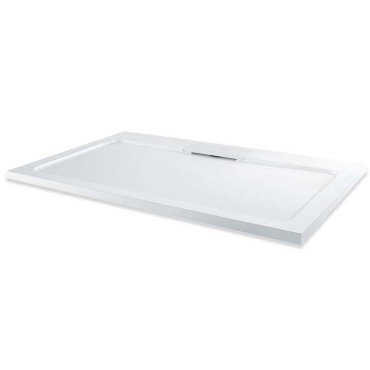 Low Profile Rectangular Shower Tray 1000 x 800mm Stone Resin - Elusive