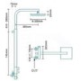 Centry Rigid Riser Shower Rail Kit with Dual Valve 
