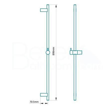 Cima Multi Function Slide Shower Rail Kit