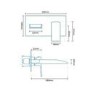 GRADE A1 - Waterfall Wall Mounted Bath Filler - Tabor Range