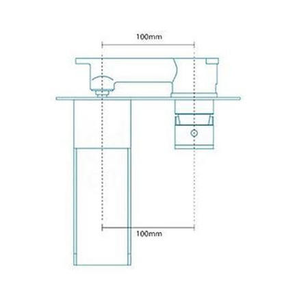 GRADE A1 - Waterfall Wall Mounted Bath Filler - Tabor Range