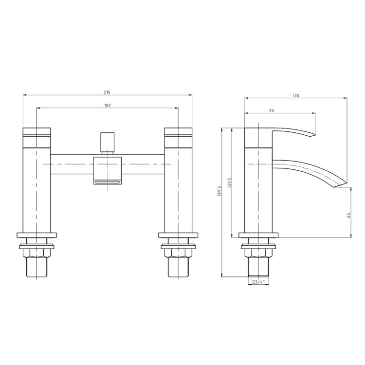 Wave Bath Shower Mixer 