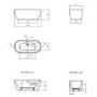 Freestanding Double Ended Bath 1550 x 745mm - Lisbon