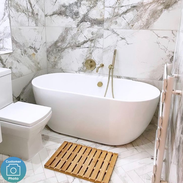 Freestanding Double Ended Bath 1550 x 745mm - Lisbon