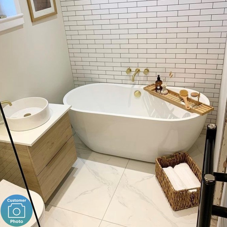 Freestanding Double Ended Bath 1550 x 745mm - Lisbon