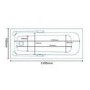 Twin Grip Luxury Bath - L1500 x W700mm - Axel Aquarius Range