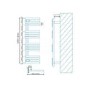 Finesse Designer 1200 x 450mm Chrome Heated Towel Rail