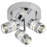 Bubbles Chrome LED Trio Ceiling Spotlight
