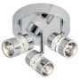 Bubbles Chrome LED Trio Ceiling Spotlight