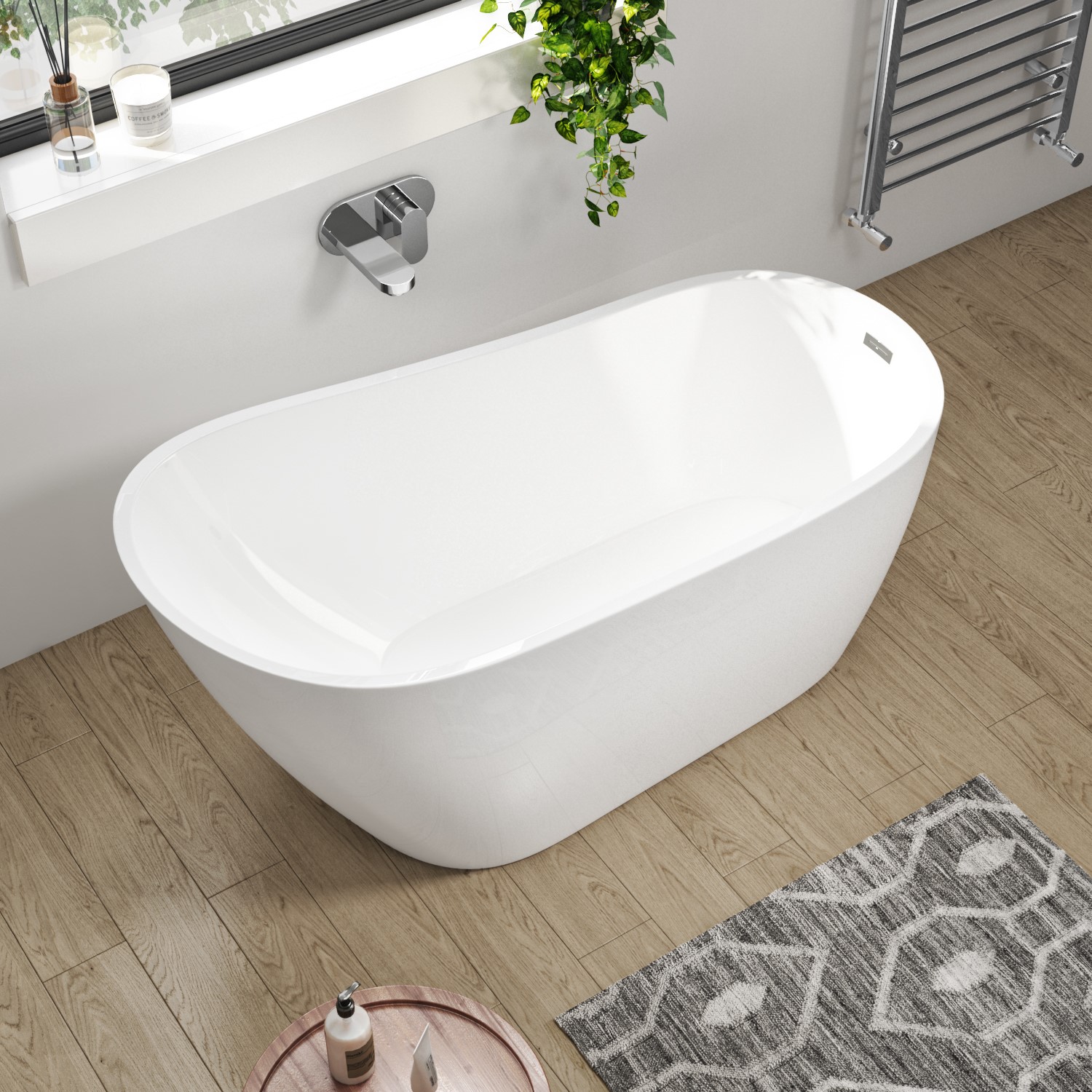 Freestanding Single Ended Slipper Bath 1520 x 710mm Design BeBa_12160