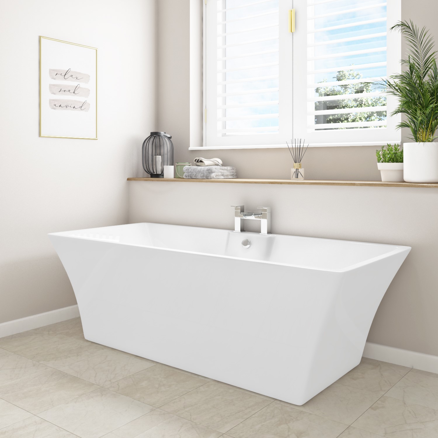 Freestanding Double Ended Bath 1690 x 740mm - Seattle