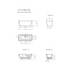 Freestanding Double Ended Bath 1615 x 720mm - Porto