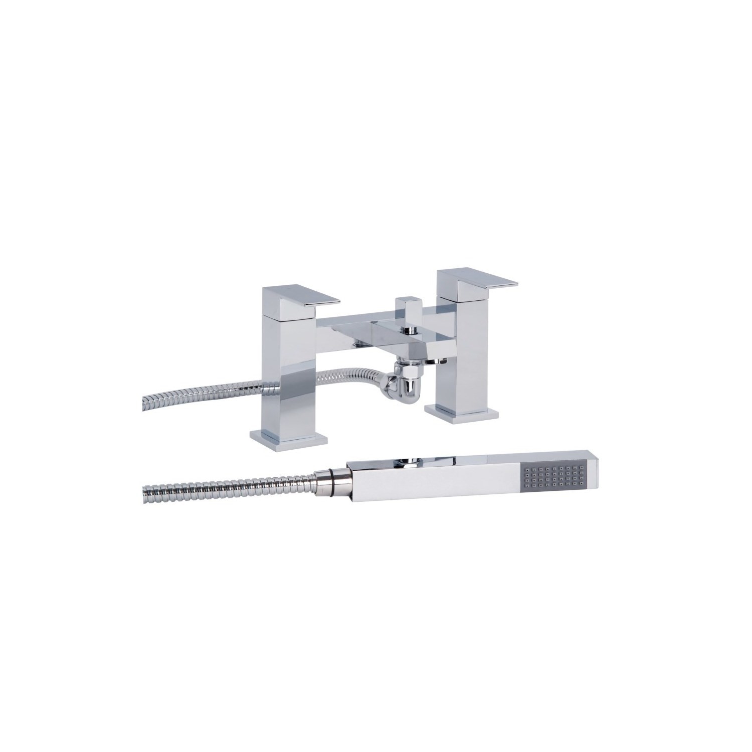 Chrome Bath Shower Mixer Tap - Cube