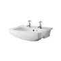 Carlton 560mm Semi Recessed Basin 2 Tap Holes