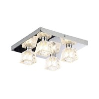 Azra Chrome Flush Ceiling Light 