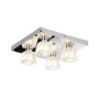 Azra Chrome Flush Ceiling Light 