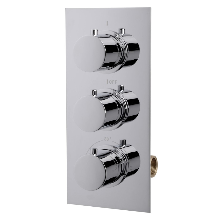 Triple Outlet Concealed Thermostatic Shower Valve EcoS9 Range BeBa