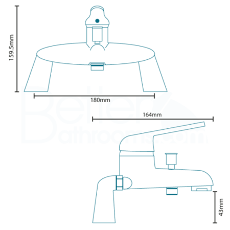 GRADE A2 - Alfa Bath Shower Mixer