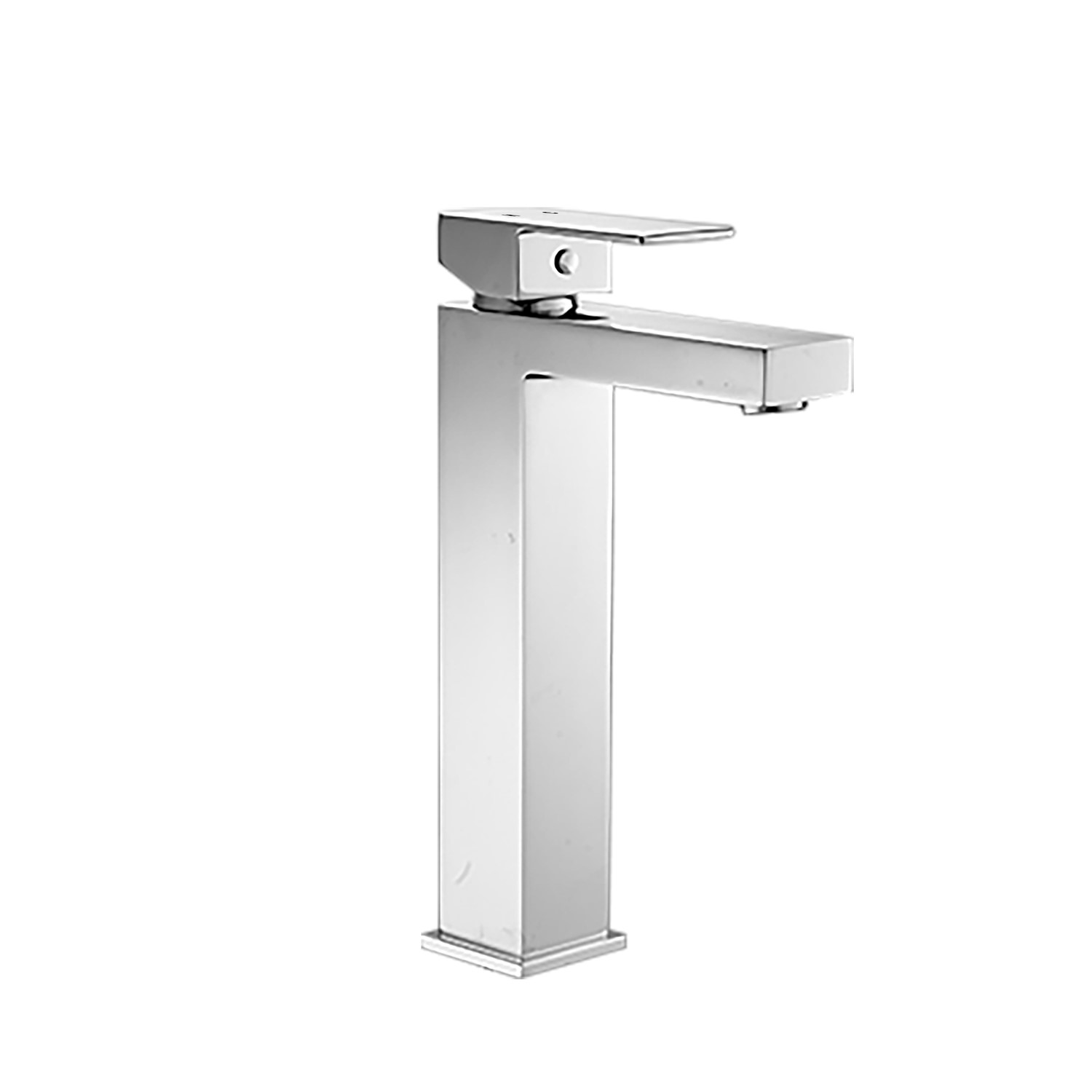 Tall Chrome Mono Basin Mixer Tap - Cube