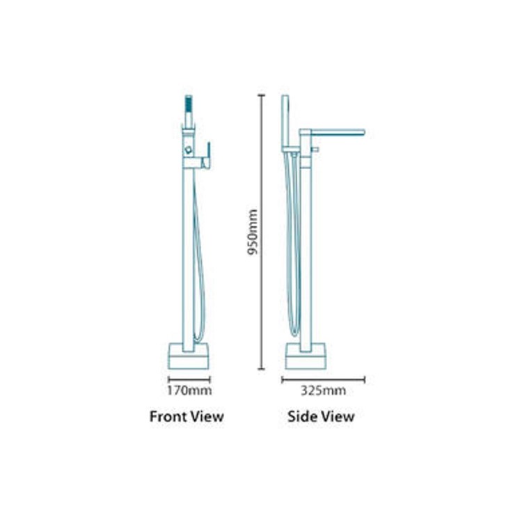 Waterfall Freestanding Bath Shower Mixer Tap - Sanctuary