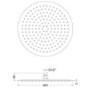 400mm Round Ultra Slim Wall Mounted Shower Head
