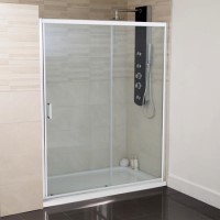 Aqualine 4mm 1600 Sliding Shower Door Aqualine 4mm 1600 Sliding Shower Door