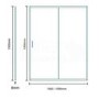 Sliding Shower Door 1100mm - 8mm Glass - Aquafloe Iris Range