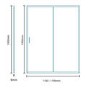 Sliding Shower Door 1200mm - 8mm Glass - Aquafloe Iris Range
