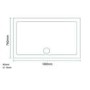 1000x760mm Stone Resin Low Profile Rectangular Shower Tray - Slim Line